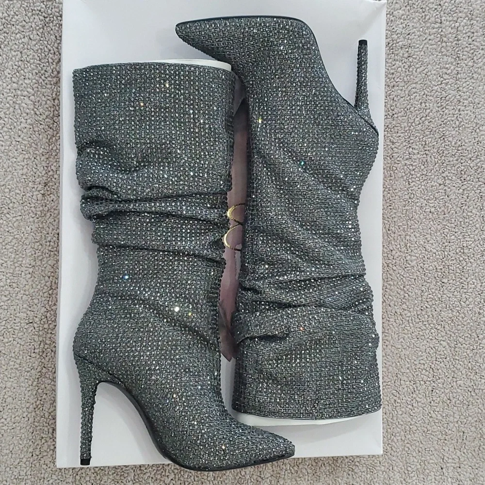 NEW Jessica Simpson Sparkly Boots - 7.5 - Picture 3 of 10